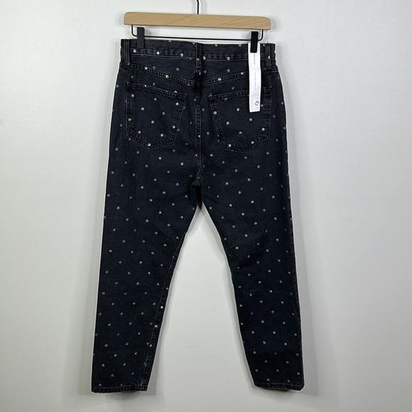 Current Elliott Black Polka Dot High Rise Vintage Cropped Slim Jeans Size 30 NWT - Picture 5 of 7